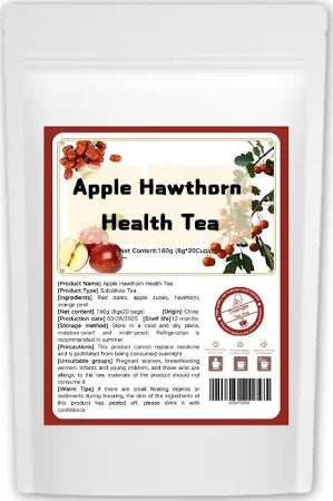 Slim & Detox Fruit TealApple + Hawthorn |SupportLiver Health, Reduce Bloating, Burn Fat Naturally