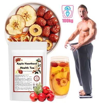 Slim & Detox Fruit TealApple + Hawthorn |SupportLiver Health, Reduce Bloating, Burn Fat Naturally