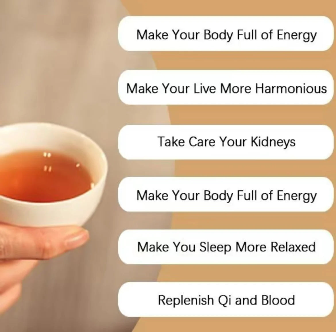 Kidney Tea Formula, Ginseng Six Treasures TeaOrganic Kidney Cleanse Tea, Traditional KidnevCleansing Tea for Men & Women